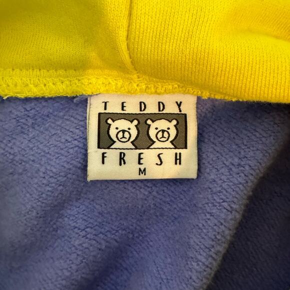 Teddy Fresh Color Block Hoodie Size MEDIUM Sweatshirt TED Colorful Jacket - Picture 7 of 10